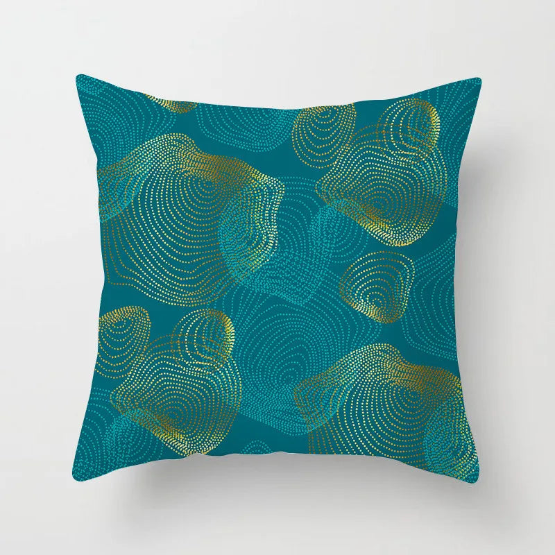 Geometric Leaf Feather Cushions