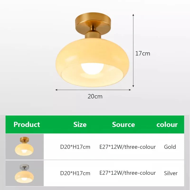 DecorBites™ Gold LED Ceiling Light for Home Hotel Bedroom Living Room - Modern Lighting Fixture