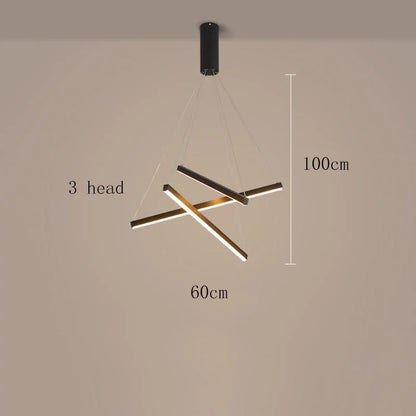 Modern Black Multi-Light LED Pendant Chandelier