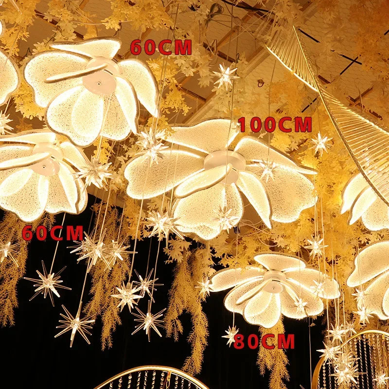 Lámparas de techo LED con forma de mariposa DecorBites™ para una decoración romántica de bodas