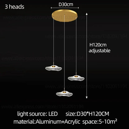 DecorBites™ LED Lotus Staircase Chandelier: Modern Design for Hotel Lobby, Villa, Kitchen Lighting