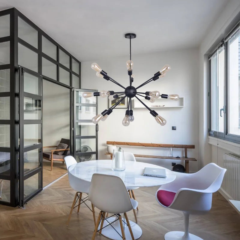 Lámpara de techo colgante LED DecorBites™ Gold Satellite para decoración moderna de salas de estar y cocinas.