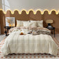 Decobites Plush Faux Rabbit Fur Velvet Bedding Set - Full Queen King Size