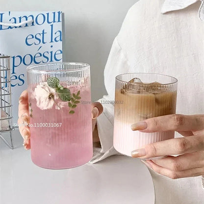 DecorBites™ Clear Glass Coffee Cup Set - Heat-Resistant Borosilicate, Ideal for Hot/Cold Drinks