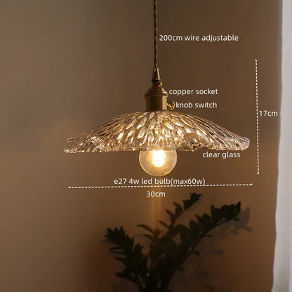 DecorBites™ Green Glass LED Pendant Light - Nordic Modern Copper Luminaire Suspendu