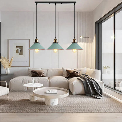 Decorbites™ Industrielle Nordische Pendelleuchten mit Mehrfarbiger Lampenschirm für Küche und Esszimmer