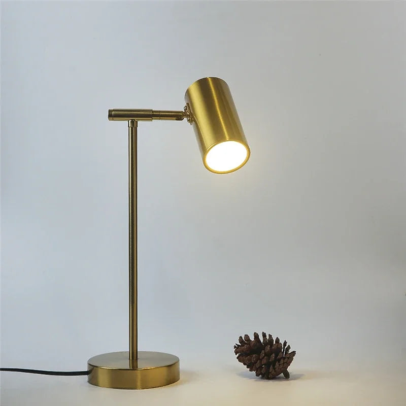 DecorBites™ Golden Table Lamp for Study and Reading, Modern Nordic Bedroom Decor Lighting