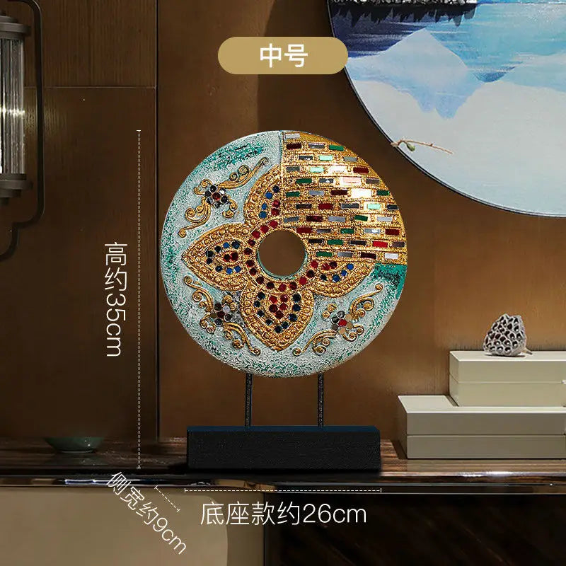 DecorBites™ Handmade Thai Solid Wood Tabletop Decoration for Living Room and TV Cabinet