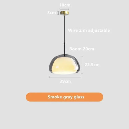 Lámpara colgante DecorBites™ Glass Jelly: Diseño minimalista de lujo para el hogar, sala de estar o dormitorio.
