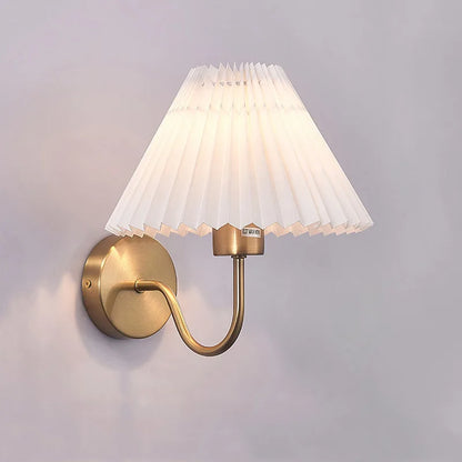 DecorBites™ Cloth Lampshade LED Wall Lamp for Bedroom & Living Room Decor