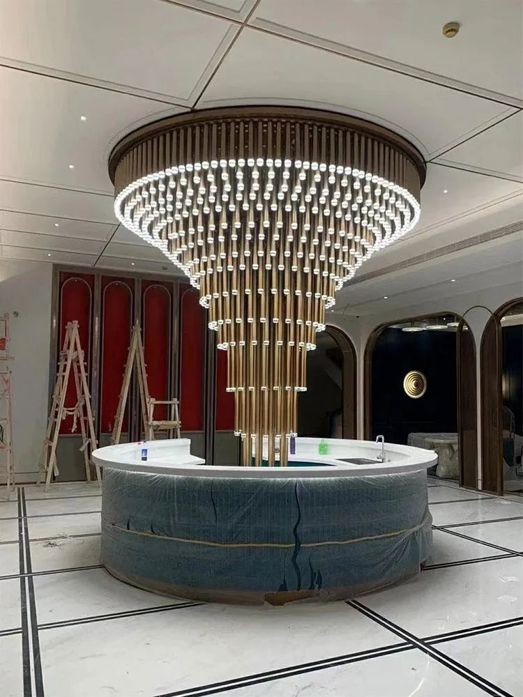 Decorbites™ Lámpara de Araña LED: Solución Personalizada de Iluminación para el Vestíbulo de Hoteles