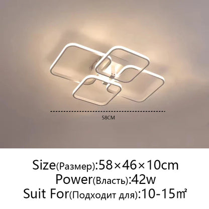 DecorBites™ LED Ceiling Light: Modern Dimmable Fixture for Home Living Room, Bedroom, Dining Room