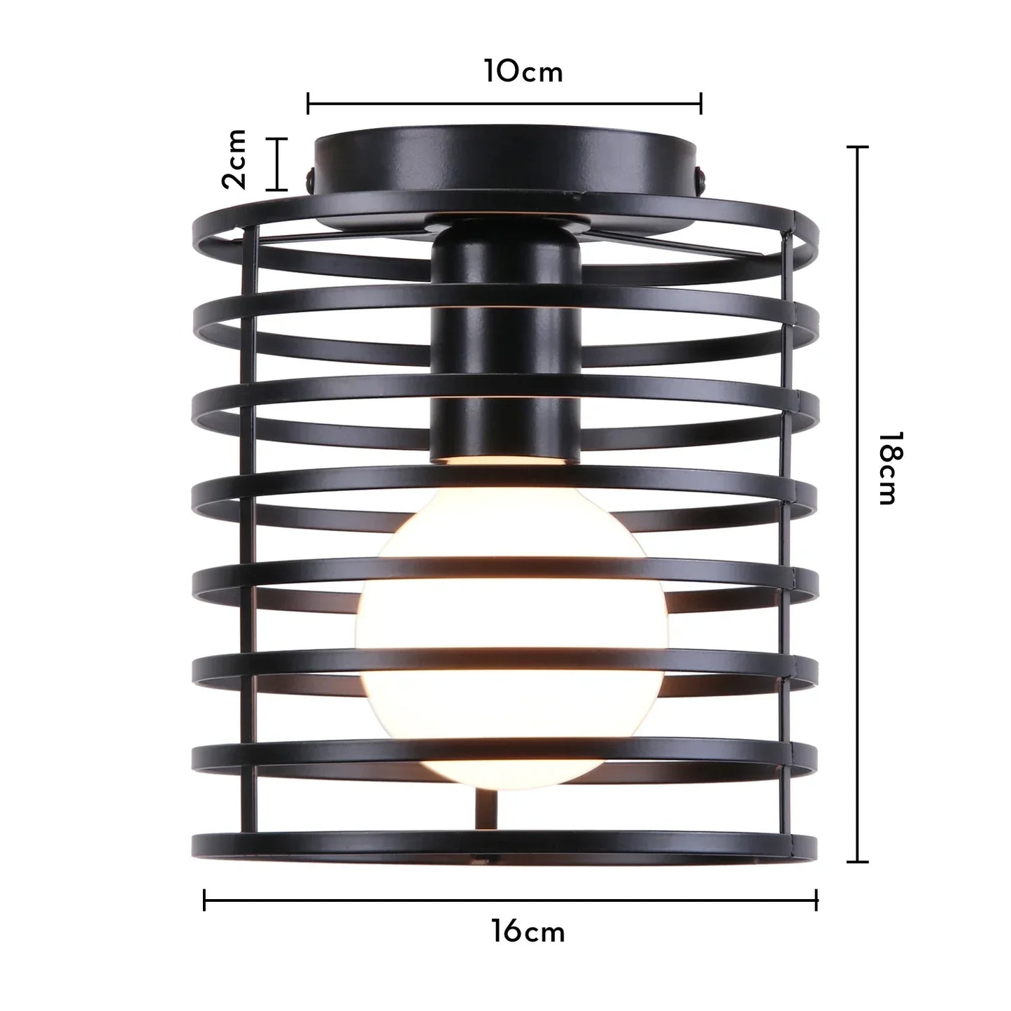 DecorBites™ Industrial LED Ceiling Light: Modern Retro Loft Plafonniers for Living Room Kitchen Cage Home Decor