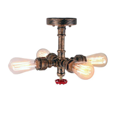 DecorBites™ Industrial Water Pipe Ceiling Light Fixture for Living Room and Restaurant Decor
