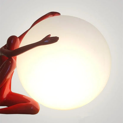 DecorBites™ Glass Ball Table Lamp: Stylish LED Sculpture Desk Lamp for Home Decor