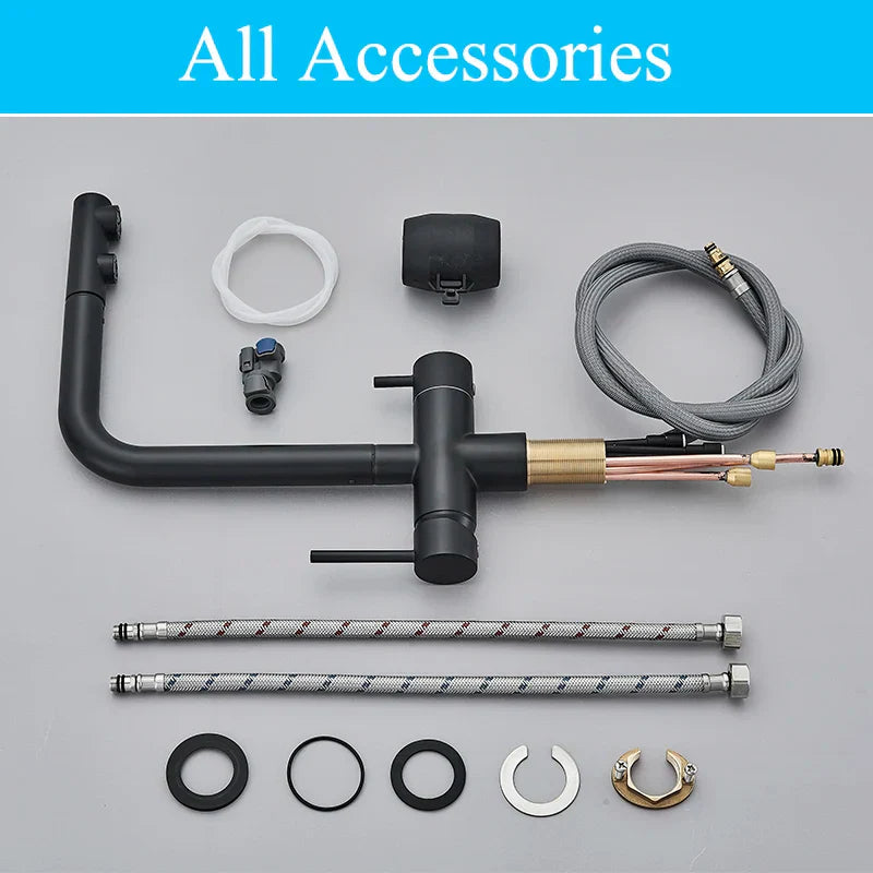 DecorBites™ Kitchen Faucet with Water Filter Tap and Dual Sprayer