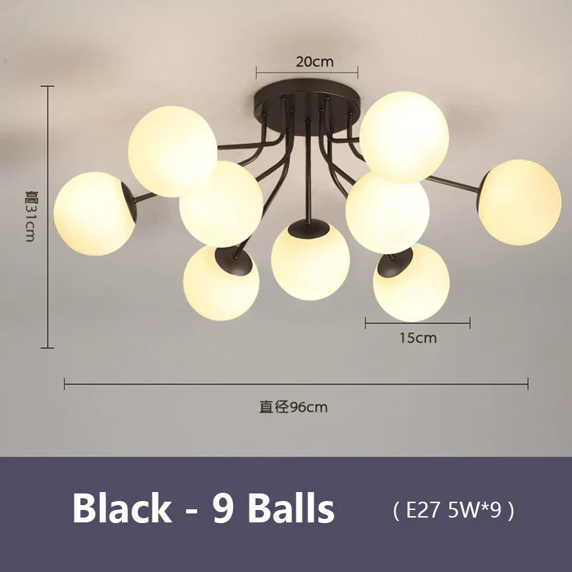 DecorBites™ Glass Bubble LED Ceiling Light for Living Room Kitchen Bedroom