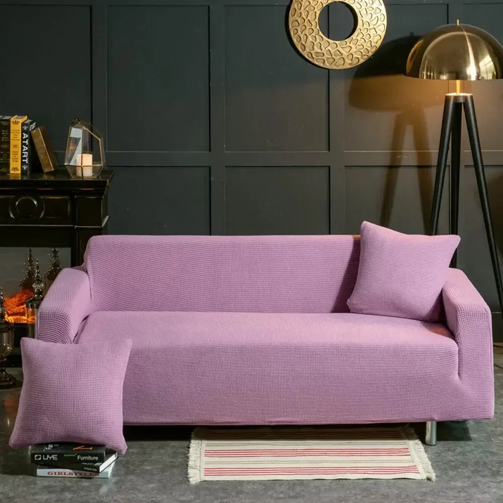 غطاء أريكة DecorBites™ ثلاثي الأبعاد: غطاء أريكة ناعم ومريح من قماش سباندكس مطاطي