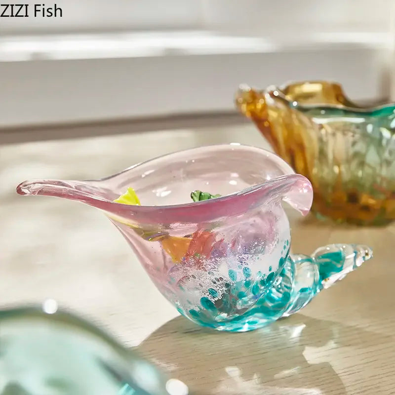 DecorBites™ Conch Candy Jar & Fruit Tray: Creative Transparent Glass Storage Basket