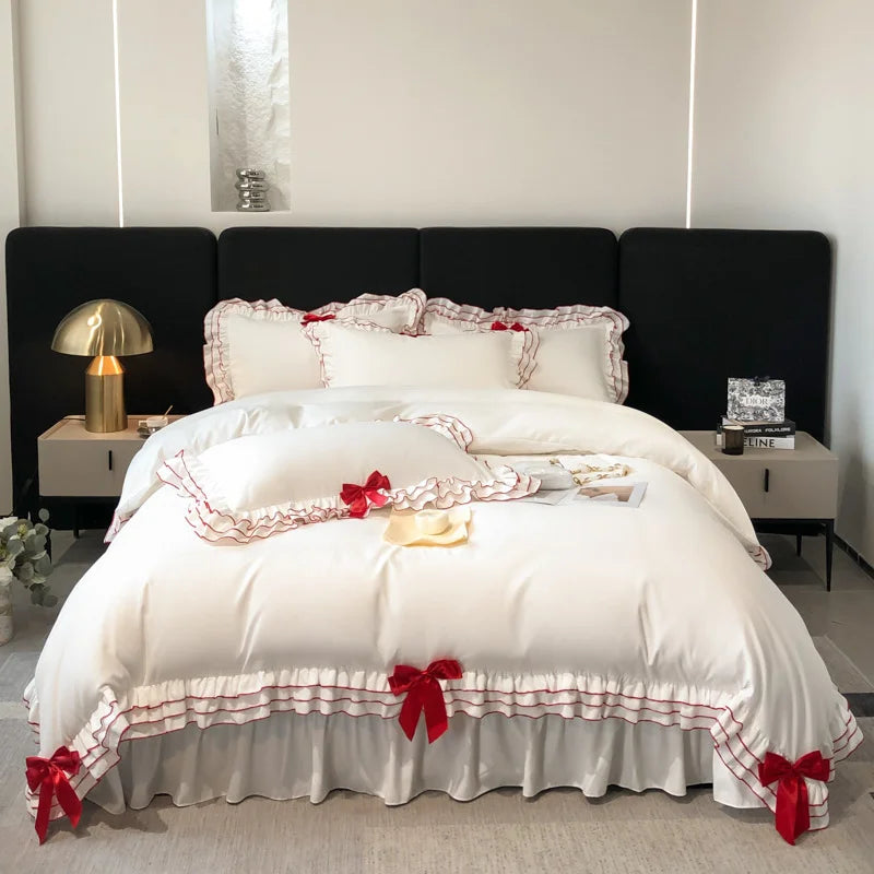 Lace Bow Bedding Set