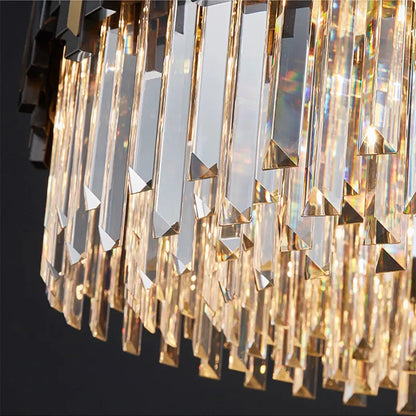 DecorBites™ Crystal LED Chandelier with Remote Control for Home Living Room Kitchen Lighting
