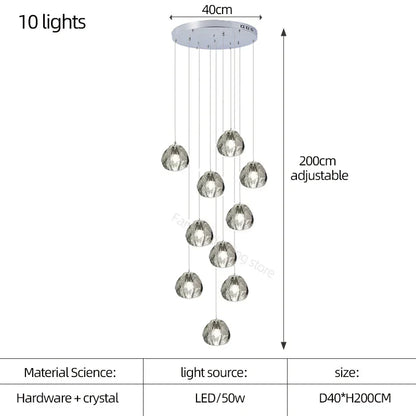 DecorBites™ Crystal LED Chandelier for Luxe Living Spaces