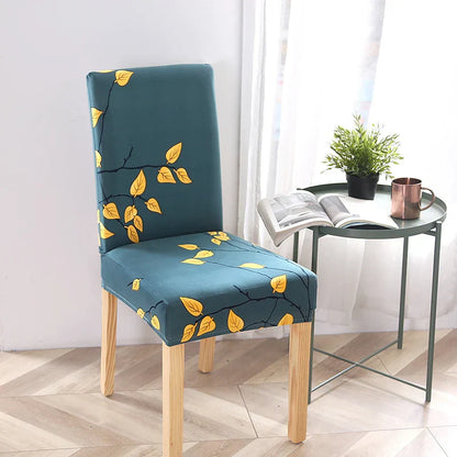 Decobites Stretch Print Chair Cover - Elastic Seat Slipcover