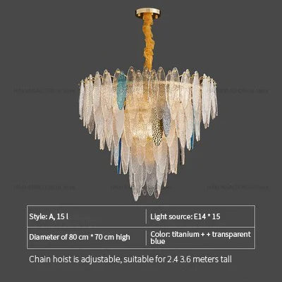 DecorBites™ Glass Chandelier Light for Living Room, Bedroom, Dining: Luxury Art Designer Lighting