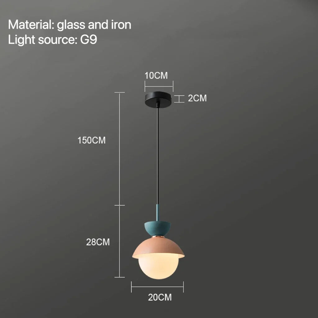 Lámpara colgante de bola de cristal DecorBites™: Luminaria nórdica moderna para decoración del hogar, cocina, comedor y dormitorio.
