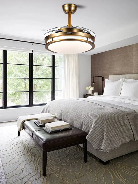 DecorBites™ 55W Bronze Ceiling Fan Light with Remote Control and Reversible Blades