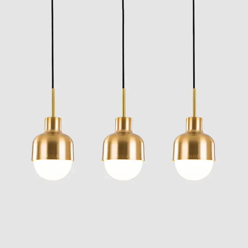 DecorBites™ Gold Iron Led Pendant Lights for Kitchen Dining Room, Modern Luminaire Hanging Lamps