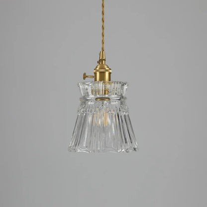 Modern White Glass Flower Pendant Light