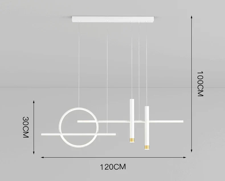 Lámpara colgante tipo araña LED negra DecorBites™ para el hogar, comedor, cocina o bar.