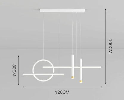 Lámpara colgante tipo araña LED negra DecorBites™ para el hogar, comedor, cocina o bar.