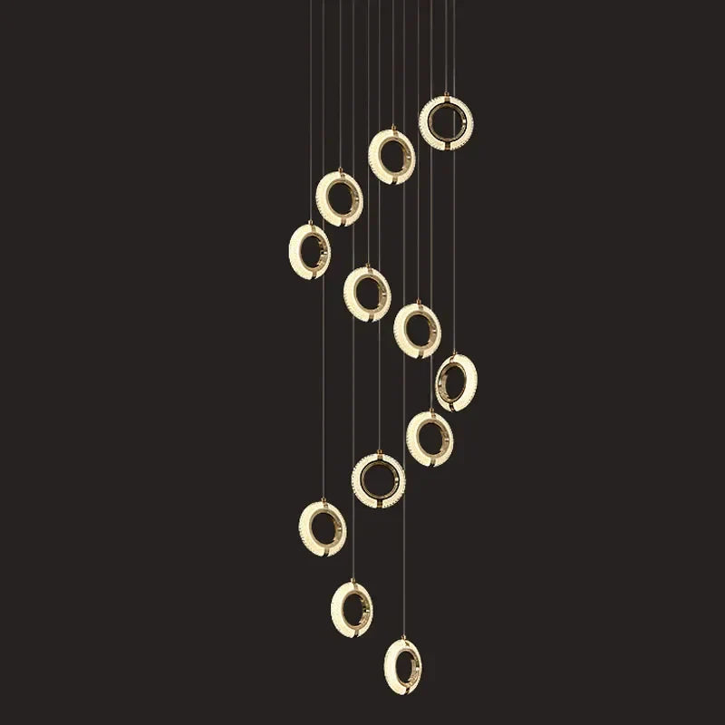 DecorBites™ Crystal Gold LED Chandelier Modern Luxury Ceiling Lamp