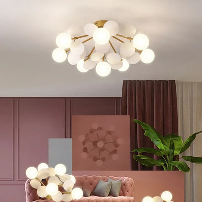 DecorBites™ Frost Glass Ceiling Chandelier for Home Indoor Lighting