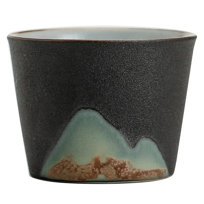 DecorBites™ Japanese Ceramic Tea Coffee Cup Porcelain Drinkware Mug - Single Pottery