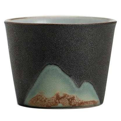 DecorBites™ Japanese Ceramic Tea Coffee Cup Porcelain Drinkware Mug - Single Pottery