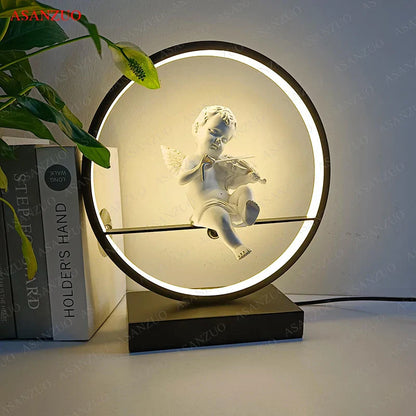 DecorBites™ Dimmable Angel Table Lamp for Dream Bedroom Decor & Warm LED Lighting