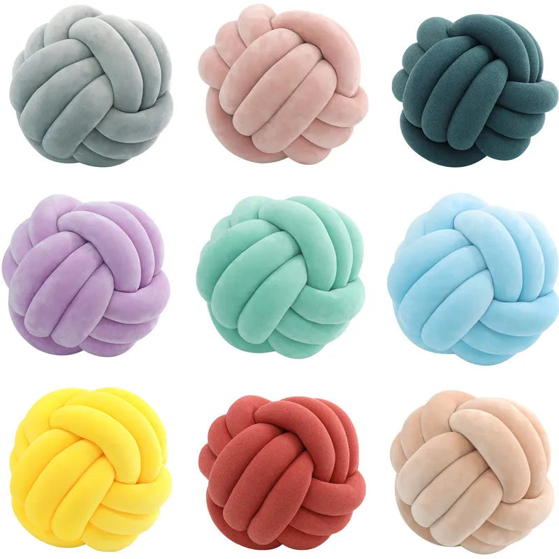 Plush Knot Ball Pillow 28cm Japanese Style