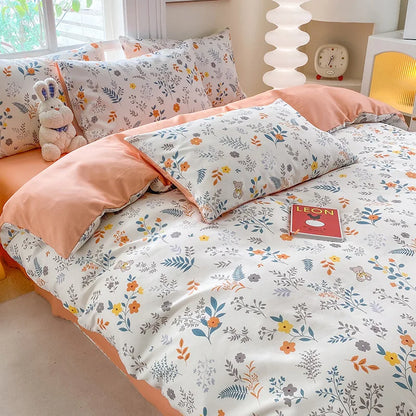 DecorBites™ Cute Printed Cotton Duvet Cover for Double Queen Bed - Cozy & Non-Fading