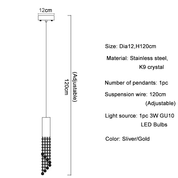 DecorBites™ Crystal Staircase Chandelier: Modern LED Lighting for Living Room, Hall, or Loft