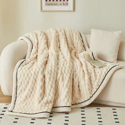 Decobites Turtle Velvet Autumn Blanket: Soft & Fluffy, 2-Layer Coral Velvet for Beds & Sofas