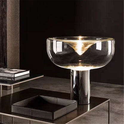 DecorBites™ Aella Glass Table Lamp - Luxury Art Clear Lamp for Office Bedroom Home Décor