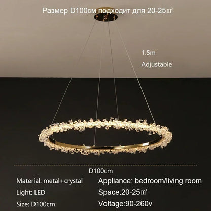 DecorBites™ Crystal Pendant Chandelier Modern Luxury Interior Decoration Lighting