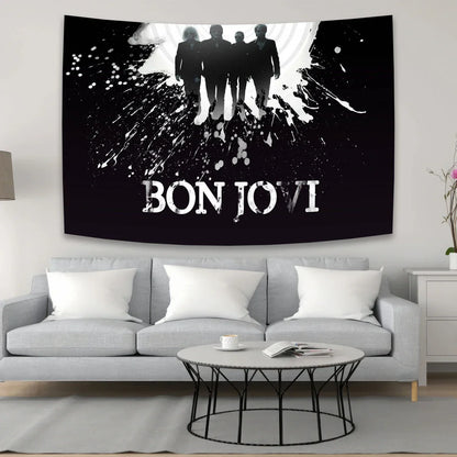 Bon-Jovi Rock Band Tapestry Room Decor by Decobites - Music Aesthetic Wall Hanging Art