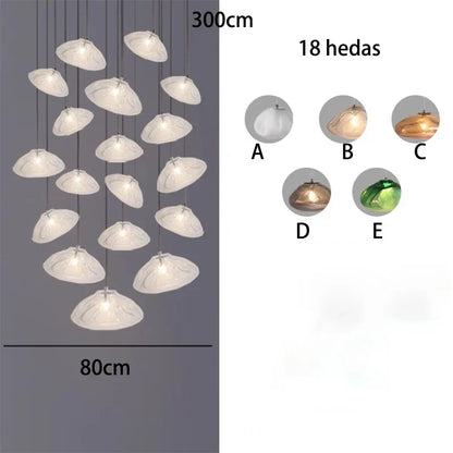 DecorBites™ Crystal Chandelier: Modern Home Stair Pendant Lamp for Living Room Interior Lighting