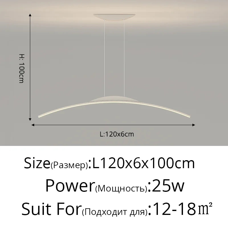 DecorBites™ LED Ceiling Pendant Lamp: Minimalist Chandelier, Height Adjustable, Home Decor Solution