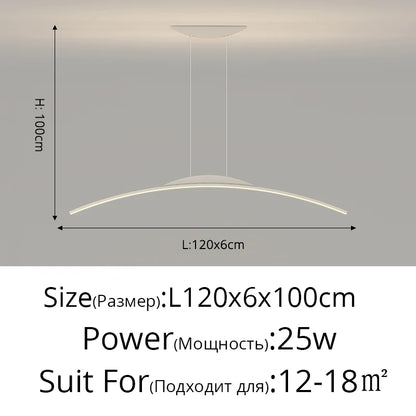 DecorBites™ LED Ceiling Pendant Lamp: Minimalist Chandelier, Height Adjustable, Home Decor Solution