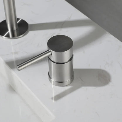 DecorBites™ Brushed Stainless Steel Bathroom Faucet - Deck Mounted Basin Mixer Tap